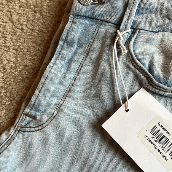 Frame Le crop mini raw hem division light wash denim Jean size 30 - Picture 5 of 9